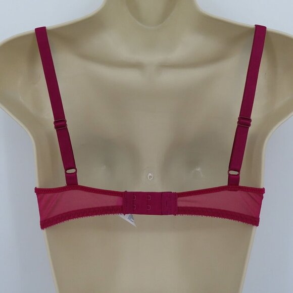 Vintage Vassarette 36B Virtue Red Style 75256 Underwire Bra No Padding NEW NWT - Picture 5 of 15